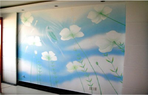 西平画墙绘怎么画好白云的蓬松感？