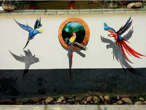 西平视觉错位-3D墙绘设计