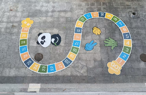 西平地面游戏彩绘