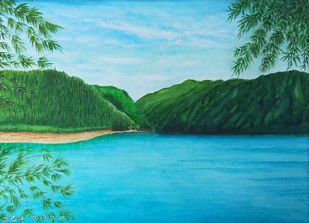 西平在墙绘中，如何绘画绿水青山？